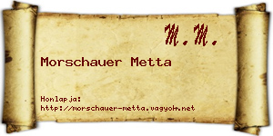 Morschauer Metta névjegykártya